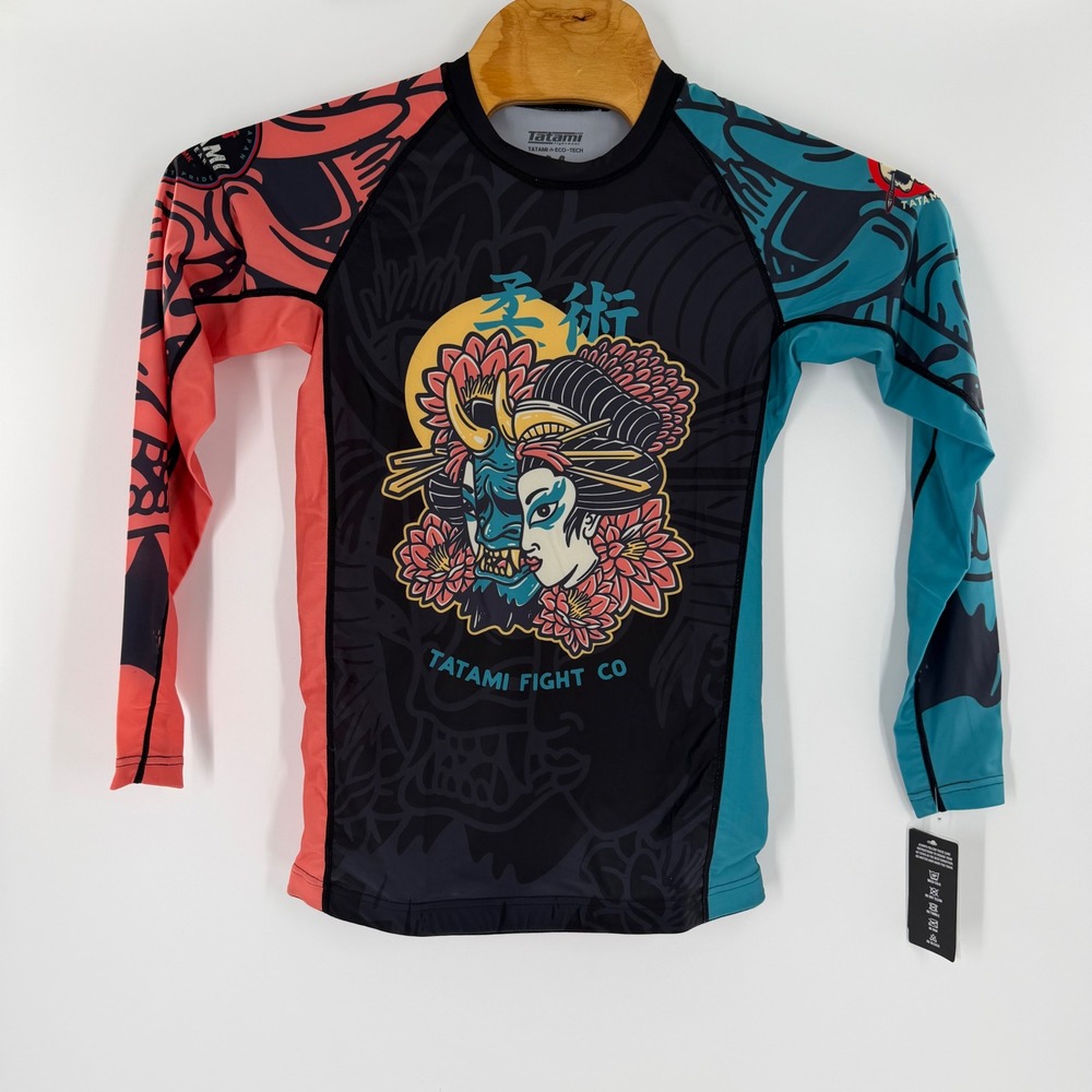 Tatami Fightwear Made in Japan LS Rashguard Men Medium BJJ MMA Compression Shirt